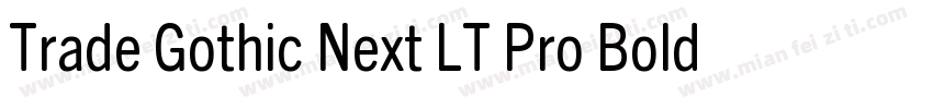 Trade Gothic Next LT Pro Bold Conde字体转换